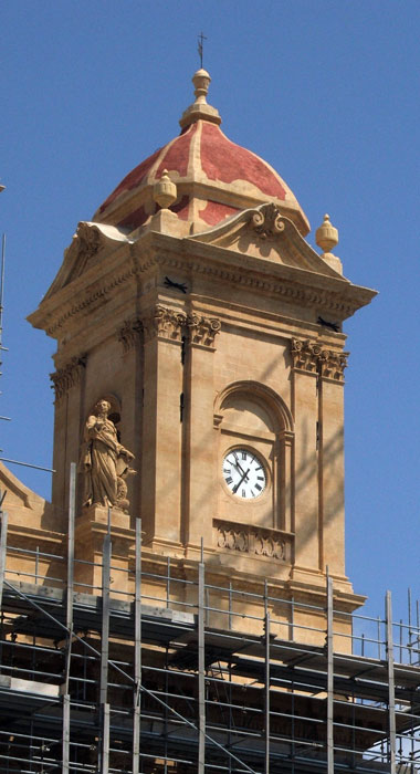 La Cattedrale di Noto in costruzione -dettaglio