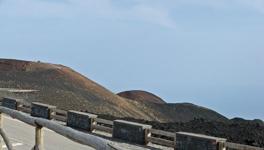 Lava e sabbia vulcanica