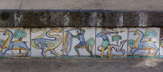 Dettaglio della scalinata di Santa Maria del Monte a Caltagirone